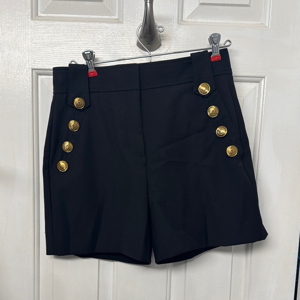 White House Black Market Shorts with Gold Button Accents size 2